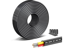 SCHDRA 22AWG 3 Core Electrical Wire-22 Gauge 0.3mm² Tinned Copper Cable,26.25FT/8M 300V Low Voltage Flexible & Heat Resistant (5V/12V/24V) for LED Strips, Automotive Wiring and Solar Projects