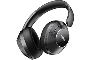 EarFun Wave Pro Over Ear Kopfhörer Kabellos Bluetooth, Hybrid Aktive Noise Cancelling, Hi-Res Audio, LDAC, 80 Std Akku, Bequemer Halt, 5 Mikrofone Kristallklare Anrufe, Bluetooth Multipoint, EQ in App