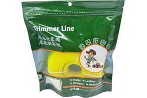 konkoke Filo Linee in Nylon per Tagliaerba,Filo in Nylon per Tagliabordi Professionale (⌀3.0mm-60m-500g, Giallo Colori/Rotondo)-Immergere 24 Ore in anticipo per aumentarne l'elasticità