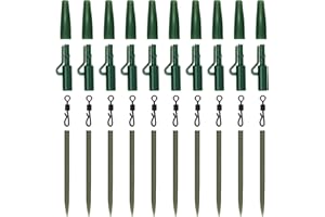 DAELESR Carp Fishing Accessories Set, Carp Rigs, Tail Silicone Safety Clips, Tackle Quick Change Swivels Rig, Anti Tangle Sleeves Fishing Leads Tail, Fishing gear, Carp Fishing Tackle for Bass Carp