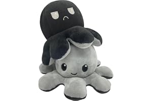 FASTEXX Octopus Reversible Plushies, Express Your Mood with our Double-Sided Flip Mood Octopus Plush, Reversible Octopus Plushie is Sweetest Gift for all Kids, Friends, Family on Any Occasion