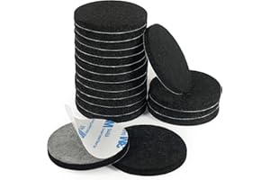 SHINTOP Furniture Pads Floor Protector,18 PCS 50mm Felt Chair Feet Pads 5mm Thick Sliders to Protect Your Wood Floors(Black)