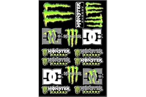 DINGFENG Pegatinas Motocross, Pegatinas Bicicleta, Pegatinas Moto Patrocinadores, Calcomanía Monstruo, Pegatina Monster Energy, para Motocicletas, Cascos, Motos de Cross, Monopatines(Garra)