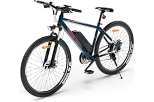 Eleglide M1 Electric Mountain Bike, 27.5" Electric Bicycle Commute E-bike with 36V 7.5Ah Removable Battery, LED Display, Dual Disk Brake, Shimano 21 Speed, MTB for Teenagers and Adults