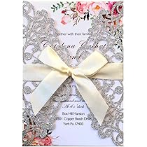 Inviti Matrimonio Taglio Laser Bianco E Rosa - Eleganti E Romantic - Foto 9