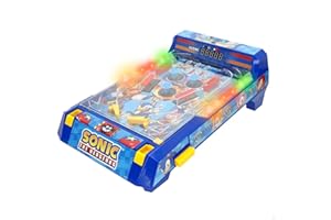 ColorBaby Sonic Pinball de Mesa, Luces y Sonido, Marcador electrónico, Diseño Arcade Premium, Licencia Oficial, Juegos de Mesa electrónicos, Juguete de colección (77726)