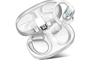 LTINIST Cascos Inalambricos Bluetooth 5.4, Auriculares Inalámbricos Sonido Estéreo con Reducción de Ruido ENC, 75H Auriculares Bluetooth Android iOS, IP7 Impermeable Audifonos Inalambricos, USB C, Plateado