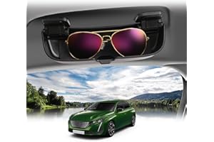 ‎BIBIBO BIBIBO Sonnenbrillenhalter Brillenetui für Peugeot 308 508 SW GT GT Line GTI Hybrid 2014-2024, Peugeot Brillenhalter, Auto Sonnenbrille Organizer, Brillen Halter, Auto Innenraum Zubehör (Schwarz)