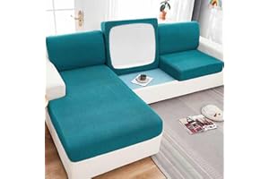 MTHGH Sofa Sitzkissenbezug,Stretch 4/3/2/1 Sitzer/L Form Samt Sofabezug Elastische Couch Kissenbezüge Husse Überzug Bezug Für Sofa Sitzkissen,K-1-seater（50-65cm）