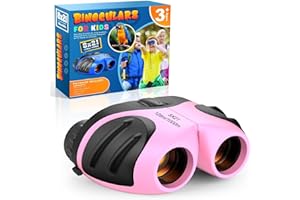 EUTOYZ Binoculars for Kids, 4 5 6 7 8 9 Year Old Girl Gifts for 3-10 Year Olds Boys Toys Age 4-10 Kids Toys Outdoor Toys for Kids Xmas Gifts Stocking Fillers Child Birthday Gifts Pink
