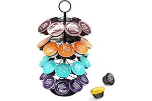 Wdmiya Support à Capsules à Café Dolce Gusto Distributeur Capsules Présentoir Rotatif pour 36 Capsules, Supports Rangement Porte Dosettes Dolce Gusto, 360 Degrés Rotable