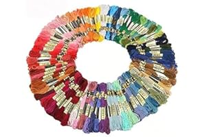 Cisixin 100 madejas de Hilos para Tejer Punto de Cruz Bordado