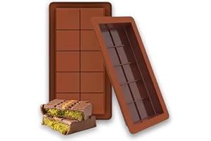 GUSTOLUX Schokoladenform Silikon Schokoladentafel Form 1 Stück Silikonform Extra Tief Schokolade Form für Praline Süßigkeiten Dubai Schokolade