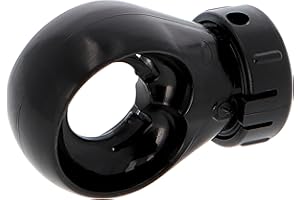 WAREMA Öse für Markisengetriebe | schwarz | mit Anschlussbohrung für Getriebe mit 10 mm außen 6-Kant