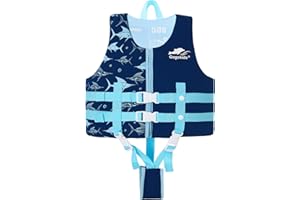 Gogokids Kids Swim Vest with Dual Adjustable Strap, Toddler Swim Vest for Kids 20-30-40-50-60 lbs, Child Swim Jackets for 2,3,4,5,6,7,8 Years Boys Girls
