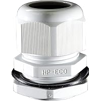 Kabelverschraubung Kabelverbinder in Grau Größe M12 x 1,5 mit Gegenmutter, zur Kabeldurchführung, Polyamid, 10 Stück