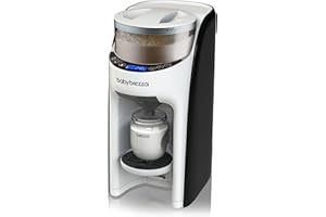 ‎BABY BREZZA Baby Brezza Formula Pro Advanced – Automatischer Flaschenzubereiter – Mischt Milchpulver & Wasser perfekt per Knopfdruck – 3 Temperaturen – Für alle Flaschen & Pulver – BPA-frei – Weiß/Schwarz
