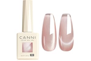 CANNI Vernis à Ongles Gel Semi Permanent Pailleté Cat Eyes Magnétique marron rose Glitter Vernis à Ongles Gel Nail Polish Soak off Vernis Manucure 8001