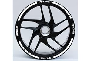 DualColorStampe Adesivi strisce moto 17 POLLICI Compatibili con Ducati Suzuki Kawasaki Honda Triumph cerchi cerchioni gomme COD.D0057(Bianco)