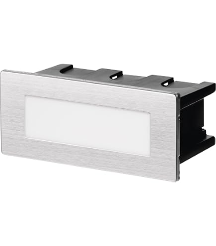 LED Einbauleuchte Für Außenbereich – Edelstahl, IP54, Rechteckig | Wandlampe Für Treppen, Wege & Feuchträume
