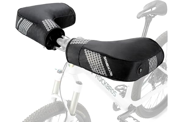 ROCKBROS styre värmare handskar styre cykel vinter termo varma förtjockade vattenavvisande fodrade styrehandskar med styre pluggväska för MTBs e-skotrar