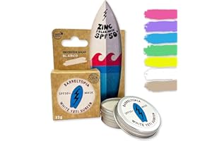 Barreltopia Protector Solar Facial SPF 50 + Zinc Crema Surf Colores - Bloqueador Solar Facial 50 - Sun Zapper Waterproof Eco Natural (Blanco)