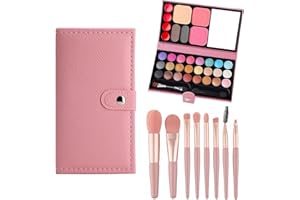 AYNKH Schminksets für Mädchen, 33 Farben Kinderschminkspielzeug, ungiftige waschbare Kinderkosmetik mit 8 Pinseln, Halloween Weihnachten Geburtstag Erntedankfest Geschenke für 3+ Jahre alte Mädchen