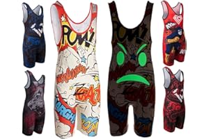 KO Sports Gear - Unisex Wrestling Singlet, Comfortable & Breathable, 4 Way Stretch, Gymnastics, Running, Weightlifting