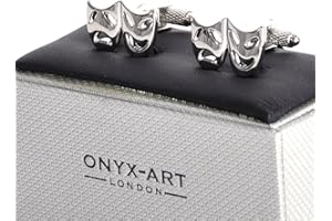 ONYX - ART LONDON Onyx - Art Cufflinks - Drama Mask - Comedy & Tragedy for the Actor