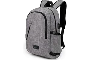 XQXA Laptop Backpack Mens, Water Resistant Travel Backpack with USB Charging Port and Lock 15.6 Inch Computer School Backpack for Women Men Student Gift, Anti Theft Backpack Casual Hiking Daypack