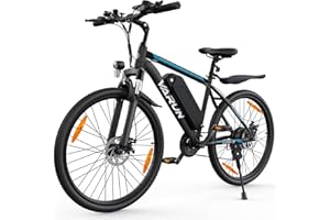 VARUN 24"/26" Electric Bike with 36V/48V Removable Battery, 250W Motor, E Bike with 1/21 Speed Gear, 3+1 Riding Modes, Range Up to 45/60KM, Electric Mountain Bike for Adult
