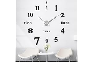 VINILITE Large Wall Clocks DIY Frameless Wall Clocks for Living Room Modern 60cm Wall Decoration Wall Stickers