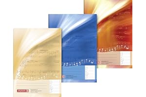 TEXTIMO Notenheft "BRUNNEN" 16 Blatt /A5-6-linig (Lineatur 14)