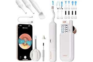 Bebird Pro Ohrenschmalz Entferner Otoskop Earsight Plus, 1920P HD Einjustierbarer Ohrenreiniger mit Kamera, Otoskop mit Licht, Ohrreiniger mit tragbarer Box für Erwachsene,Kinder,iOS,Android (Weiß)