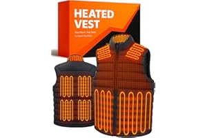 AMZYXH Beheizbare weste Herren Damen, 16000mAh 3 einstellbare Wärmestufe Eletriksche Heizweste für Ski Fahren, Wärmeweste für Outdoor Ativitäten, Waschbar
