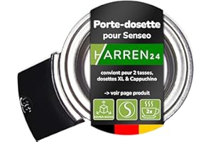 Harren24 Porte-dosette HD5010/01 pour 2 tasses compatible avec la machine à café à dosettes Philips Senseo Original (Plus) HD6552 - HD6556, HD7803 - HD7806, HD7810 - HD7819, CSA210