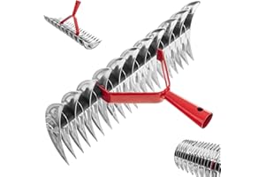 Aérateur de Gazon KADAX, scarificateur Manuel pour Jardin, pelouse, Mousse, Accessoires de Jardin en métal, râteau de Coupe, cultivateur, aérateur de Gazon (Deux côtés, sans poignée)