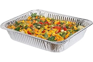 EURO CLASSIC 10 Pack Aluminum Foil Pans ~ 13 x 9inch (32 X 26cm) ~ Great for Baking Roasting Broiling Cooking Food Storage & More