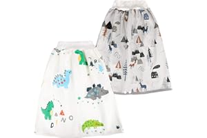 AOLSTECELL FLYISH DIRECT Jupe à Couches Bébé, Culotte D'apprentissage Lavable, Jupe D'entraînement Bébé Garçon, Couches Lavables Réutilisables pour un Bon Sommeil 4-8 ans