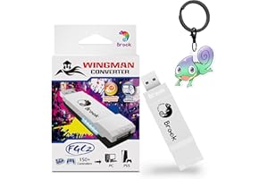 Brook Wingman FGC 2 Exclusive – Premium Game-Controller-Adapter für PS5 & PC mit Keychain, 150+ kabelgebundene Controller, Turbo‑/Remap‑Funktionen, Plug & Play