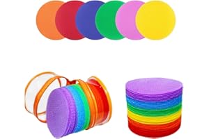Luqune Carpet Spot Markers - 30Pcs Circle Spot Markers for Classroom, Bright Round Classroom Carpet Spots, Carpet Markers for Teacher Supplies, Classroom Decorations, Kids' Activities