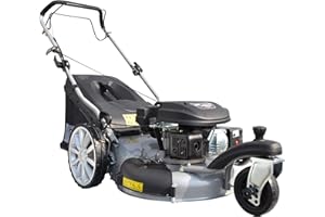 GÜDE Rasenmäher Benzin mit Antrieb Premium Big Wheeler Trike 515 D mit Radantrieb 4in1 | 4-Takt | 196ccm | 5,03PS | 51cm Schnittbreite | 65l Fangkorb | 6-Fach Schnitthöhenverstellung | Silber schwarz