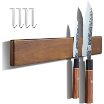 Nuovo Design FINDKING potente striscia di coltelli magnetici fatti a mano portacoltelli in legno di Acacia blocco di montaggio a parete 3 pezzi 12 '16' 18 pollici Rack  15