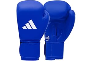 adidas Guanti da boxe in velcro IBA per allenamento, pugni e boxe, per uomini e donne
