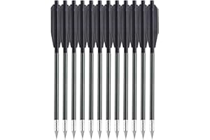 PMSM 6,5" Aluminium Pistolenarmbrust Bolzen Pfeile,Mini Armbrustbolzen Armbrustpfeile für 50 lb / 80lb Pistole Armbrust Präzisionsziel,Aluminiumpfeile Pistolenarmbrust,kleine Jagd