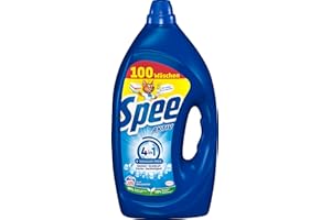 ‎SPEE Spee Aktiv Gel Universal 4 + 1 Waschmittel (100 Waschladungen), Flüssigwaschmittel mit 4 + 1 Formel vereint Reinheit, Strahlkraft, Frische & Nachhaltigkeit, 20° - 95° C