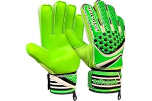 Adhawk Goalkeeper Gloves for Kids & Adult, Football Training Goalie Gloves, Non-Slip Palm Material with Extra Foam Padding to Protect Kids Palms and Fingers, Double Layer Wrist Protection