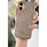 Coverzone Apple İPhone 17 ile Uyumlu Elmas Desen Taşlı Kılıf &ndash; 2 mm Kamera &Ccedil;ıkıntı Koruma, Işıltılı L&uuml;ks Şık Darbe Emici Kapa