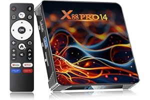 EASYTONE Android 14.0 TV Box 2025, Android Box 2GB 16GB Storage with RK3518 Quad-core CPU Support 4K 6K 8K WiFi 6 2.4G/5.8G Dual-band WiFi HDR10+ 100M Ethernet Bluetooth 5.0 USB 3.0 Smart Box for TV