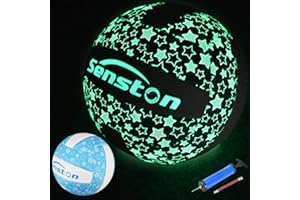 Senston Ballon de Volley Taille 5 Fluorescence Ballon de Beach-Volley pour Extérieur et Intérieur